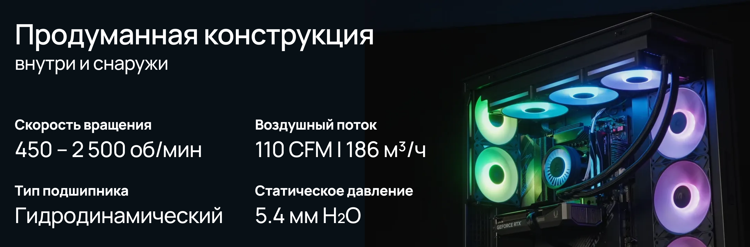 BioniX P14 A-RGB обеспечивает высокий воздушный поток и статическое давление на уровне P14 Pro. 